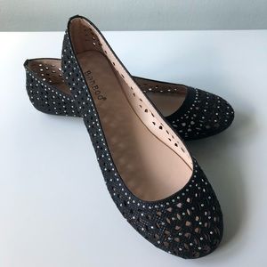 *NWOB* Bamboo Black and Silver Flats